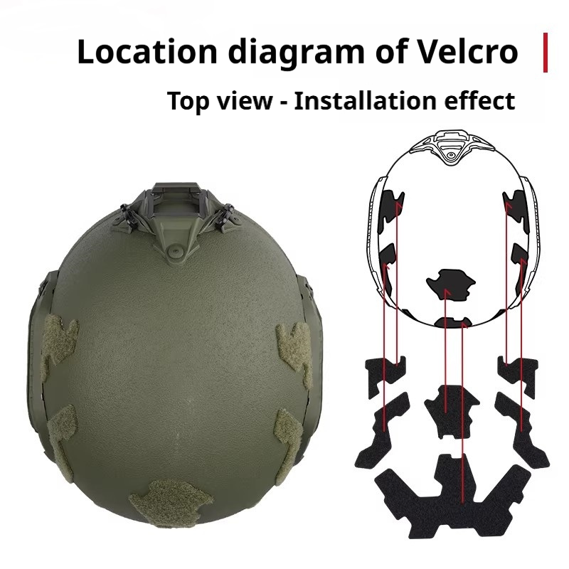 Tactical Helmet Velcro Loop Pad | Adhesive Backing, 5 Colors