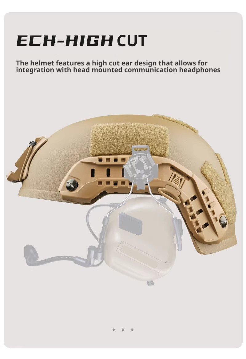 USMC New Combat Protection Helmet - ECH High-Cut MICH 2001 Anti-Riot Helmet