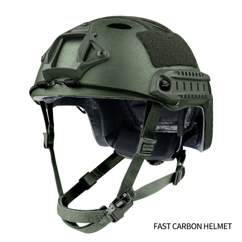 FAST tactical helmet - lightweight carbon fiber matte-grain painted suspension ski and cycling helmet
