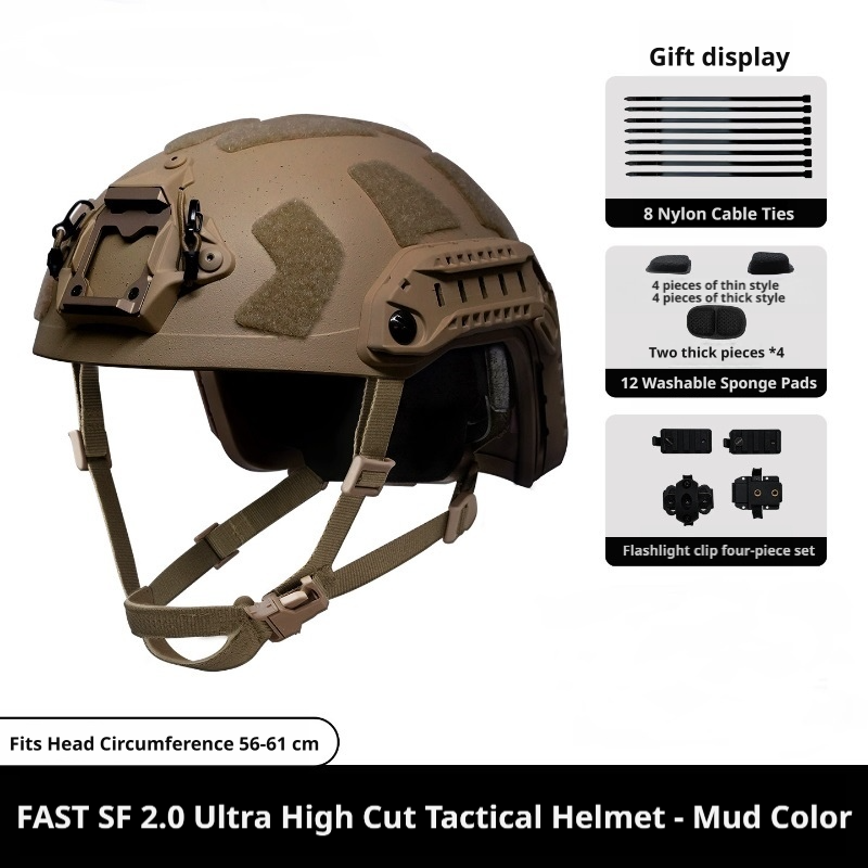 FAST SF High Cut Tactical Helmet ABS Shell with OPS Textured Finish