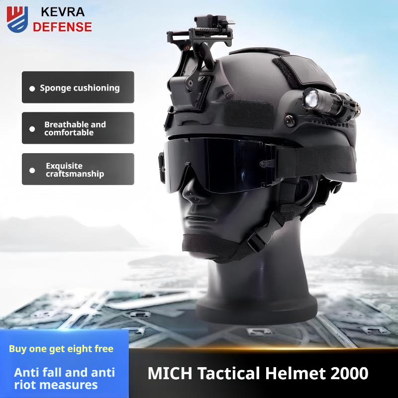MICH2000 Tactical Training Helmet – ABS Anti-Riot Airsoft CS Helmet Front View