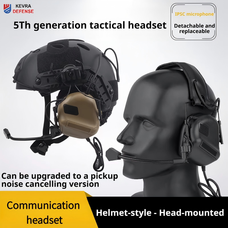 5th Gen Tactical Noise-Cancelling Headset | NRR 21dB, 2 Editions