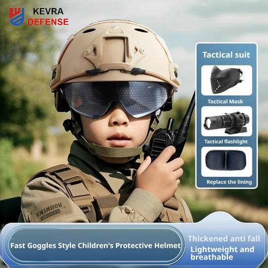 FAST Goggle Version Kids Tactical Helmet - Outdoor Cycling & Sports Protective Safety Helmet
