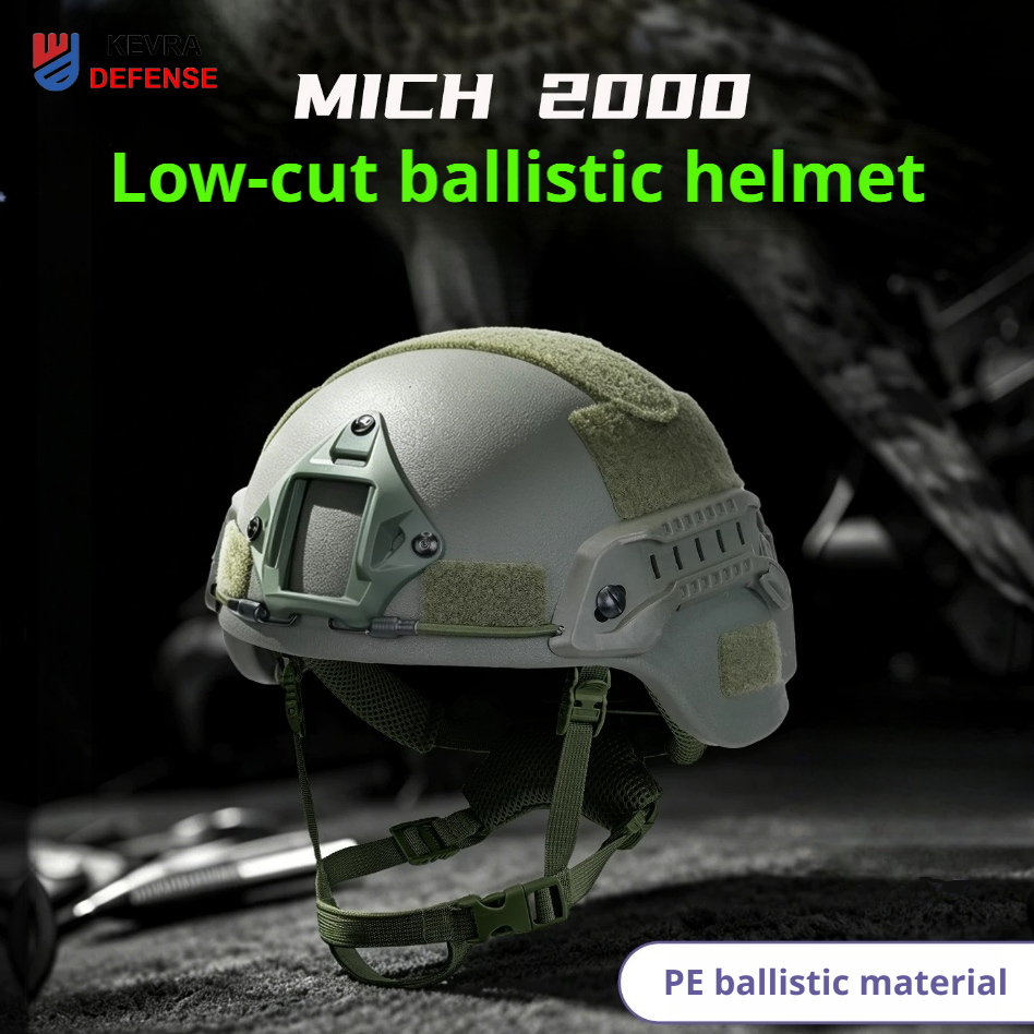 MICH2000 Ballistic Helmet | NIJ IIIA Rated | UHMW-PE Low-Cut Tactical Helmet