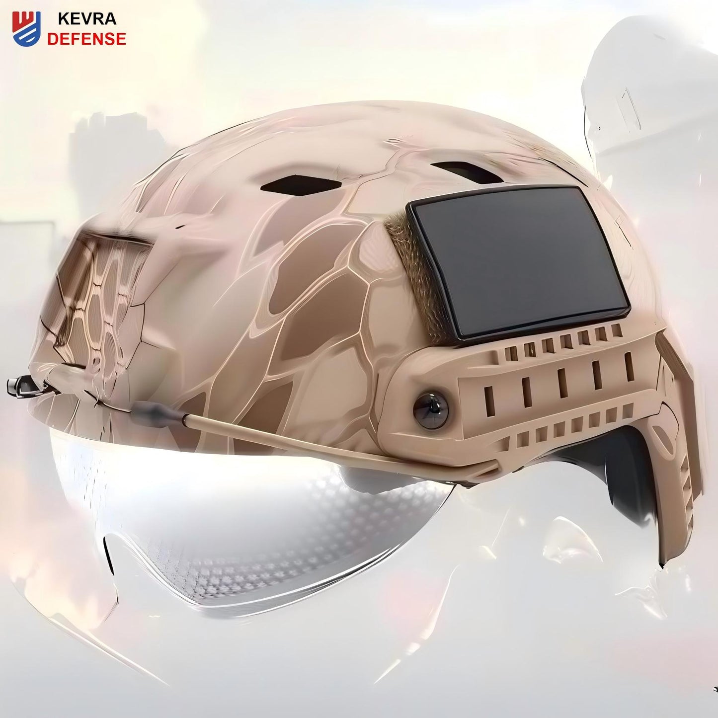 FAST BJ Goggle Version Tactical Helmet - Camo Cycling Helmet for Outdoor CS Field Games