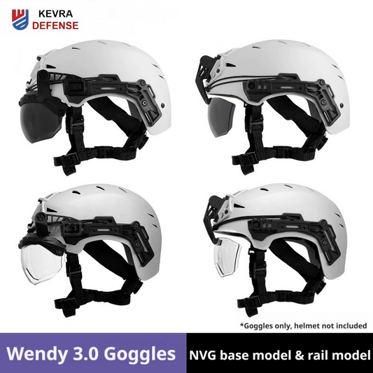 Wendy 3.0 Tactical Helmet Goggles | Fragment Protection | Rail & NVG Mount