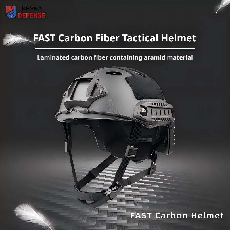 FAST tactical helmet - lightweight carbon fiber matte-grain painted suspension ski and cycling helmet