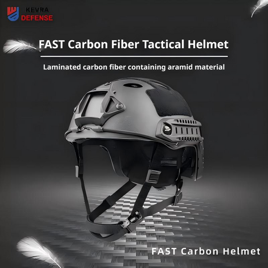 FAST tactical helmet - lightweight carbon fiber matte-grain painted suspension ski and cycling helmet