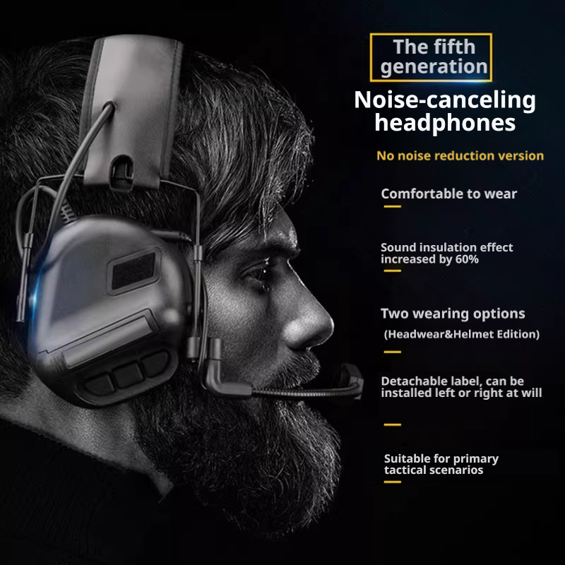 5th Gen Tactical Noise-Cancelling Headset | NRR 21dB, 2 Editions