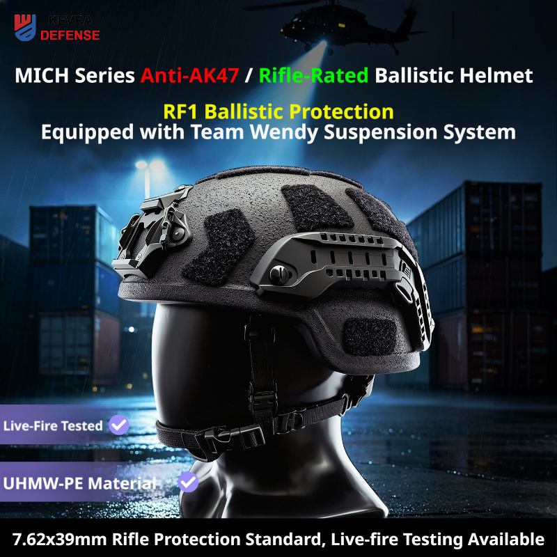 RF1 Anti-AK47 Ballistic Helmet | UHMW-PE | MICH 2000 / 2001 / 2002 & FAST