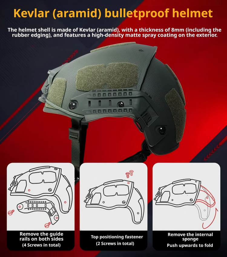 Air Frame NIJ IIIA Ballistic Helmet | Aramid or PE, Ops-Core H-Nape