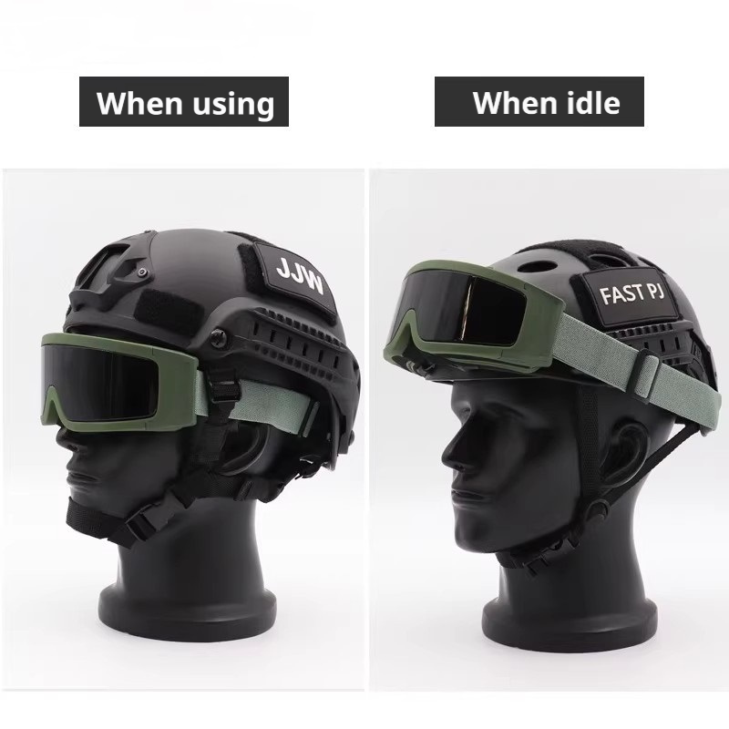 Tactical Helmet Goggles | PC Lens, UV Protection, FAST Compatible