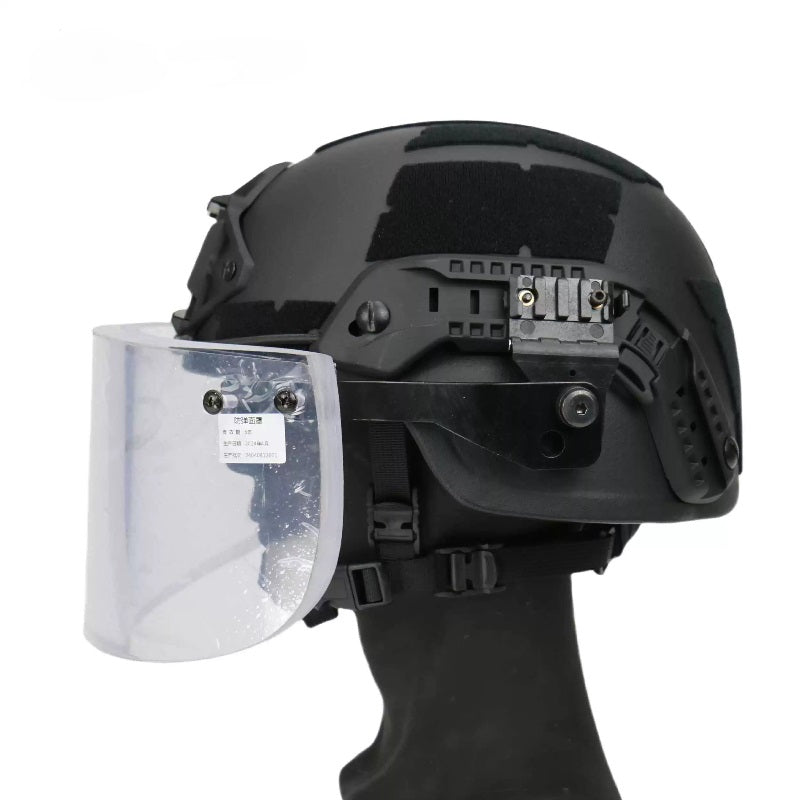 NIJ IIIA Ballistic Face Shield | PC+PMMA | MICH/FAST & PASGT Rail Mount
