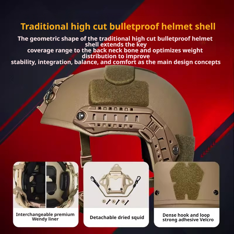 FAST SX NIJ IIIA Ballistic Helmet | 50+ Layer PE Lightweight Paratrooper Tactical Helmet
