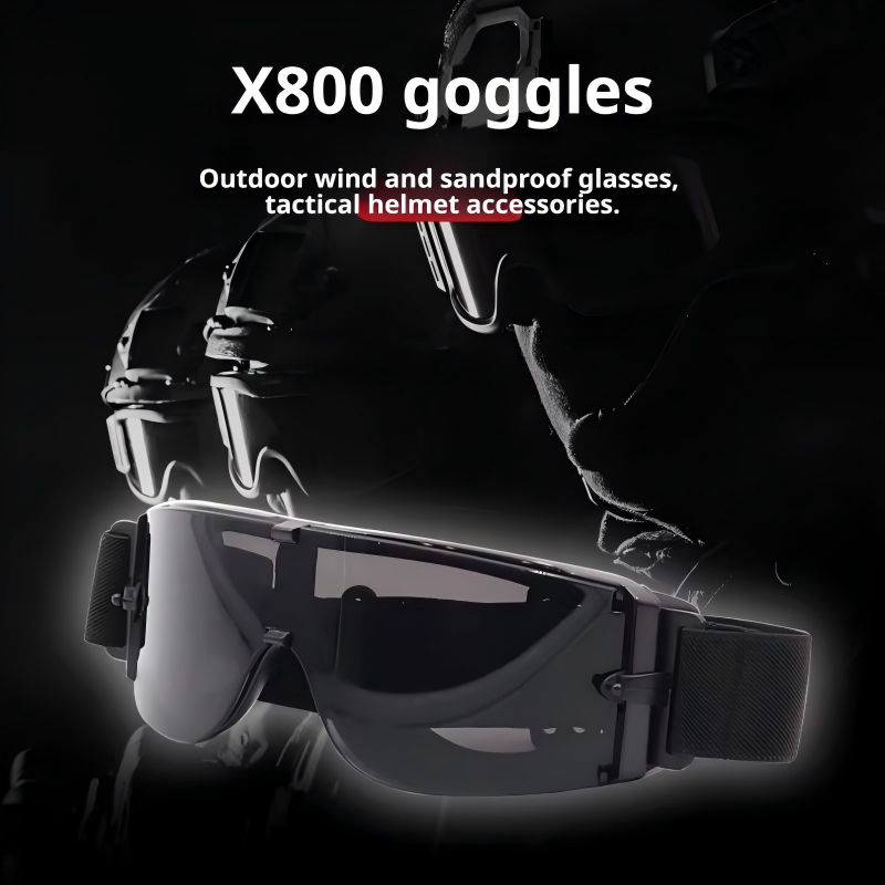 X800 Tactical Goggles | 3-Lens Set, Soft Rubber Frame, PC Lens