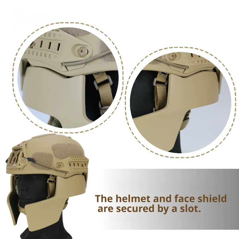 Air Frame Ballistic Helmet Set | NIJ IIIA Aramid with Full Face Shield