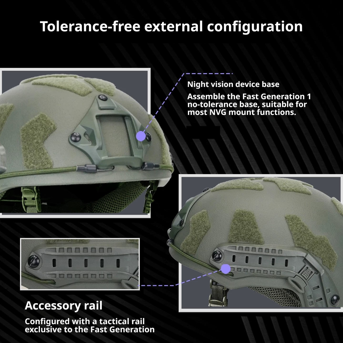 FAST High-Cut Ballistic Helmet | NIJ IIIA UHMW-PE with Team Wendy Suspension