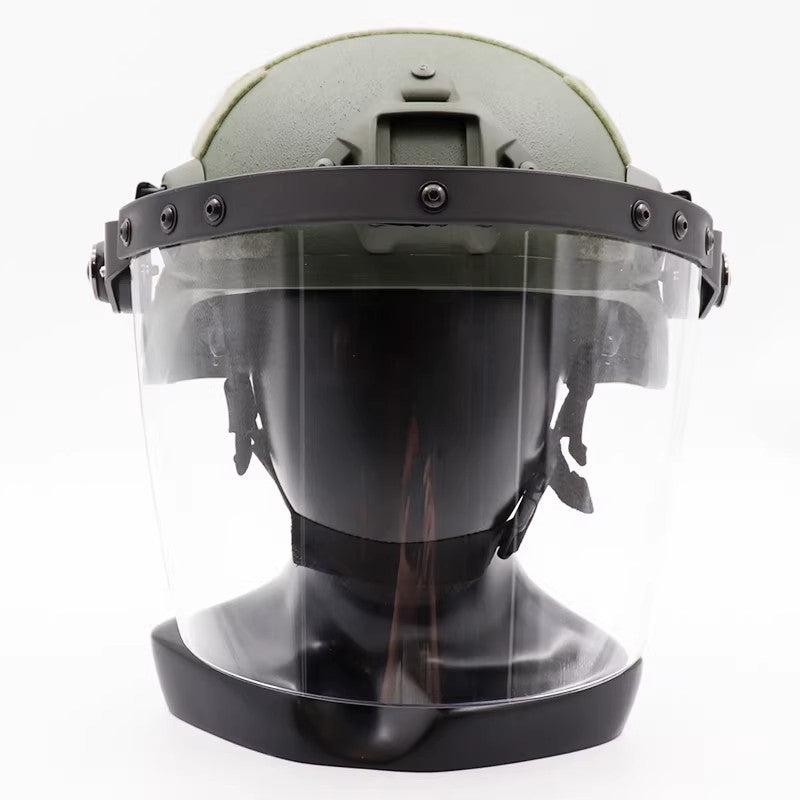 Anti Riot Face Mask FAST MICH CP Anti-Riot Face Shield – 2.5mm ABS, 240mm Wide | Kevra Defense
