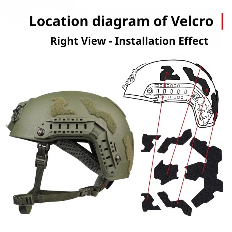 Tactical Helmet Velcro Loop Pad | Adhesive Backing, 5 Colors