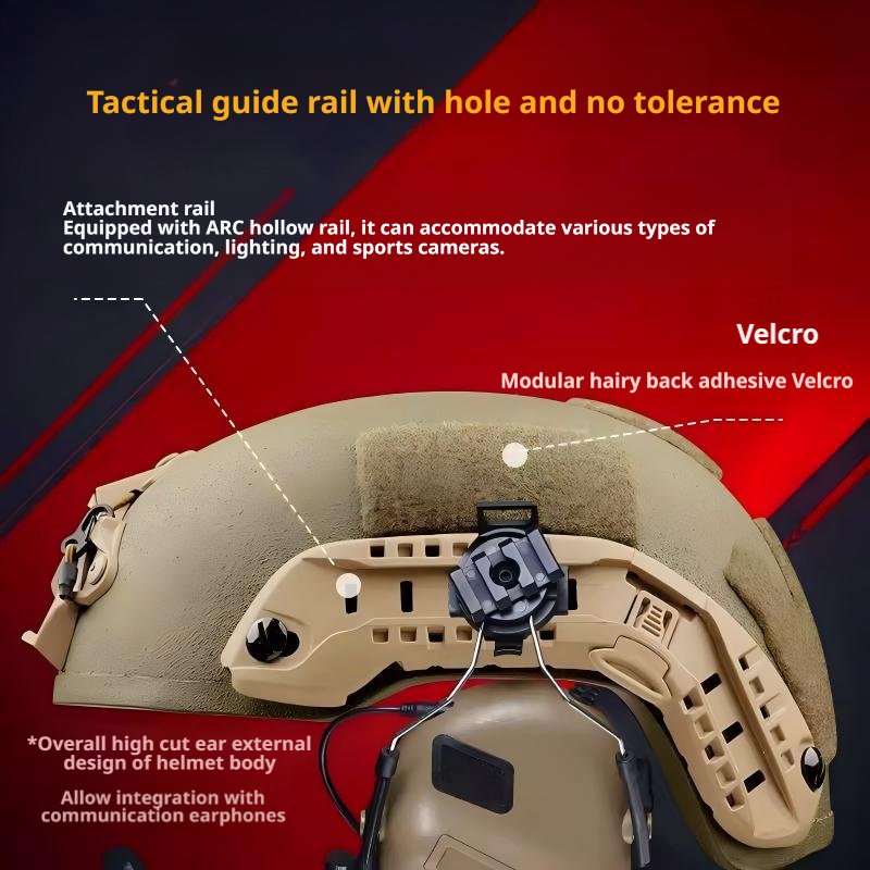 ACH High-Cut NIJ IIIA Aramid Ballistic Helmet | OPS NVG, ARC Rail