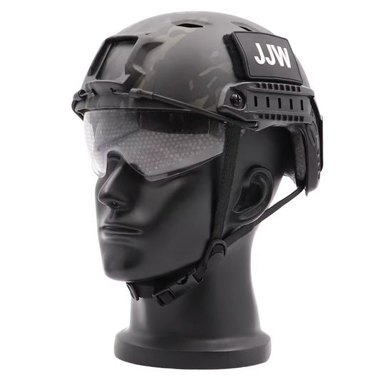 FAST BJ ABS Tactical Training Helmet| Built-in Hidden Goggles