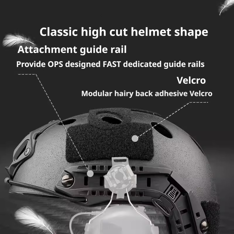 FAST tactical helmet - lightweight carbon fiber matte-grain painted suspension ski and cycling helmet