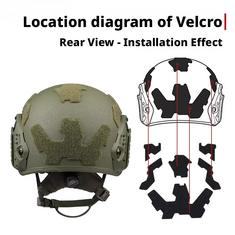 Tactical Helmet Velcro Loop Pad | Adhesive Backing, 5 Colors