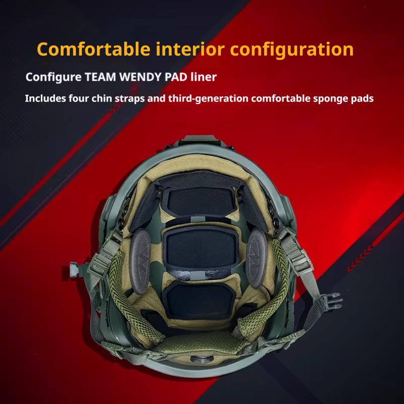 FAST SF NIJ IIIA UHMW-PE Ballistic Helmet | MBS NVG, Team Wendy