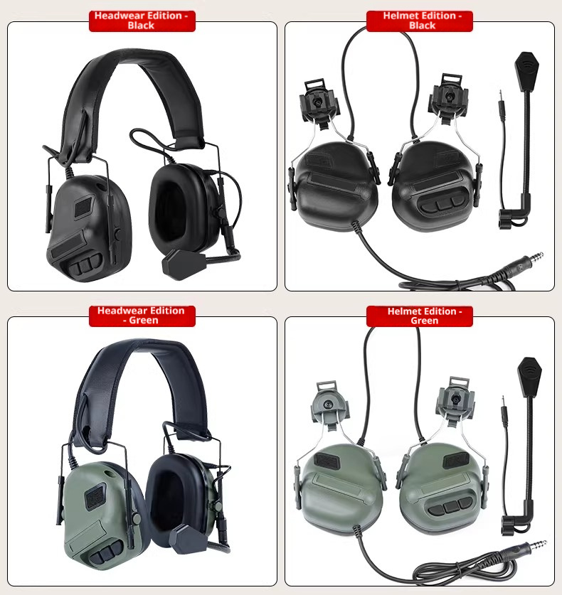 5th Gen Tactical Noise-Cancelling Headset | NRR 21dB, 2 Editions