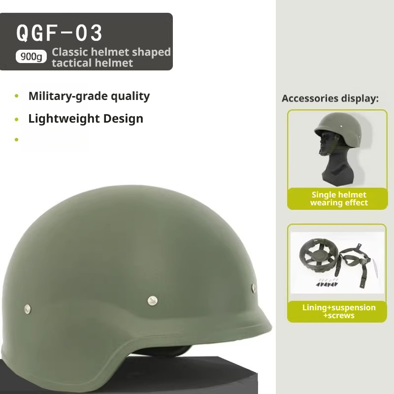 QGF-03 Lightweight Tactical Helmet - Outdoor Anti-Riot Protection & Training Helmet