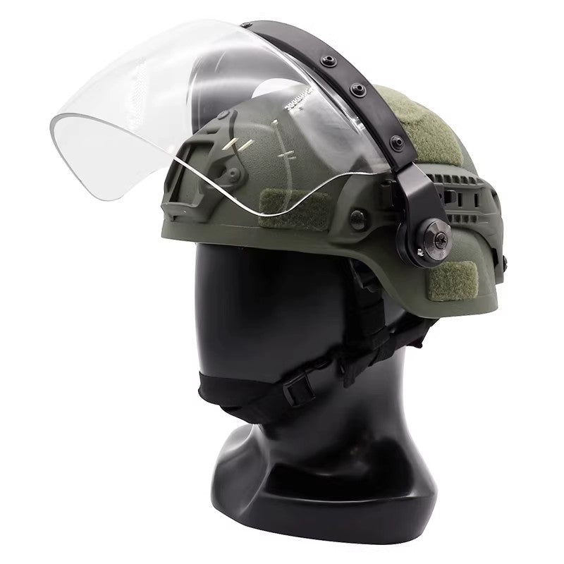 Anti Riot Face Mask FAST MICH Tactical Helmet Anti-Riot Face Shield – 4.5mm ABS, 90 ...