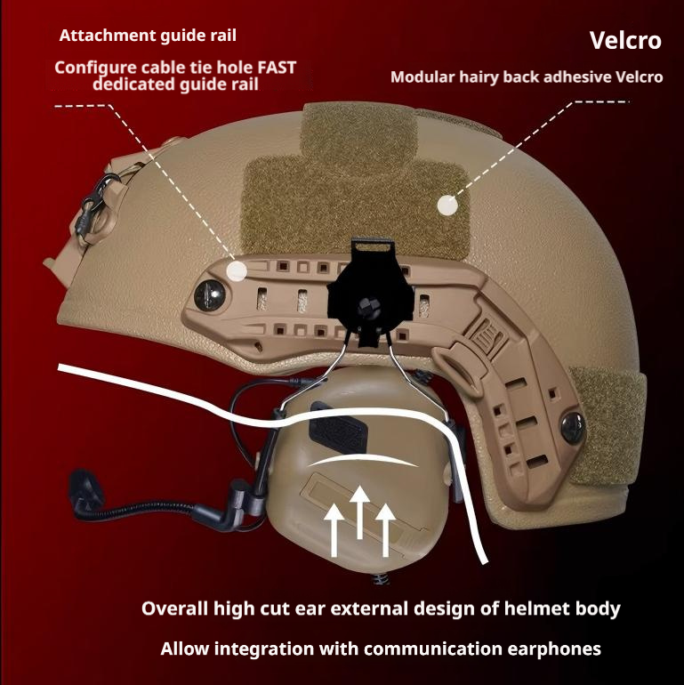 FAST SX NIJ IIIA Ballistic Helmet | 50+ Layer PE Lightweight Paratrooper Tactical Helmet