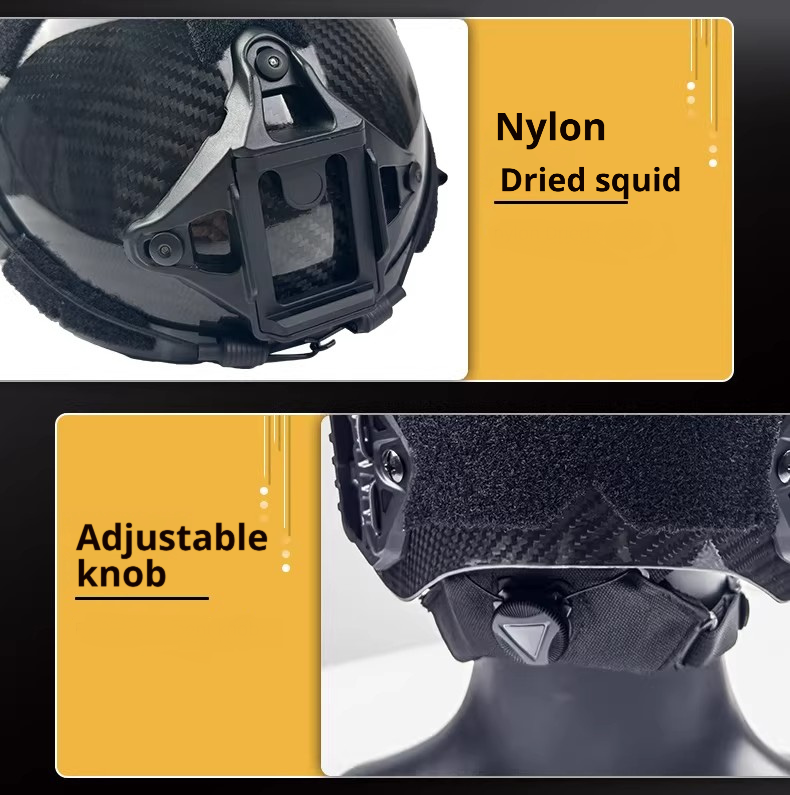 Caiman Carbon Fiber Tactical Helmet - Lightweight Breathable Anti-Impact Helmet for Training & Cycling