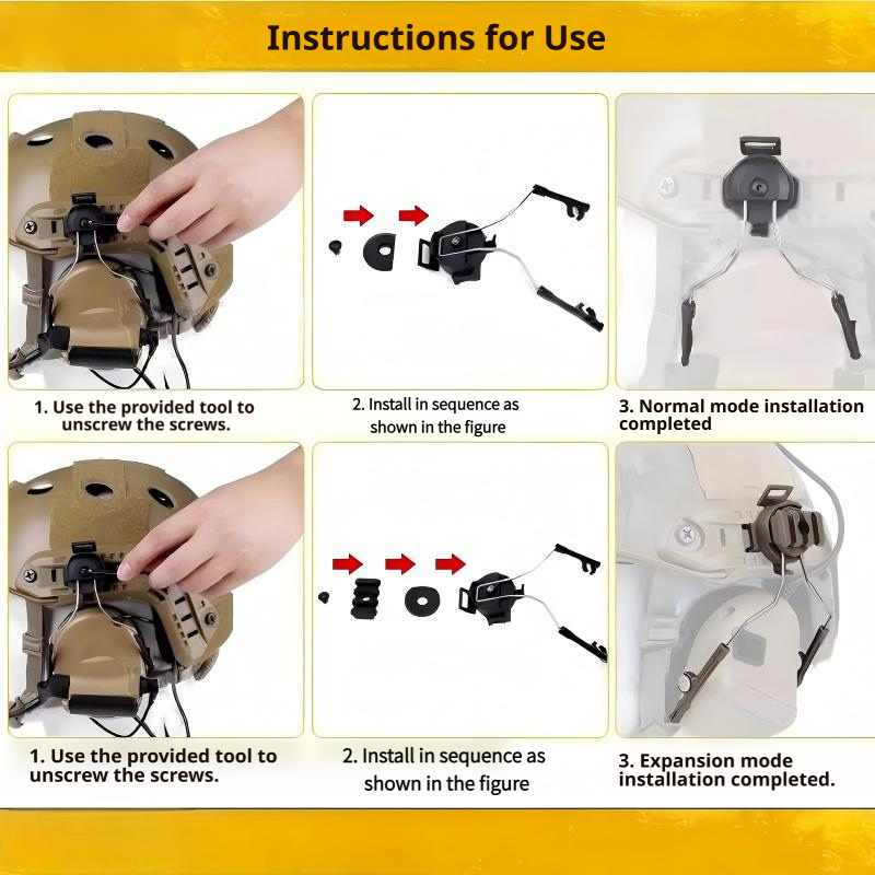FAST Helmet Rail Suspension Mount - Tactical Headset Accessory