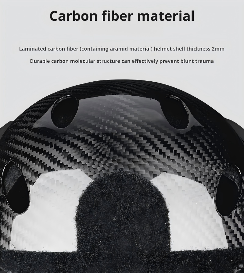 FAST Lightweight Carbon Fiber Helmet, Wendy Liner Suspension for Skiing & Cycling Protection