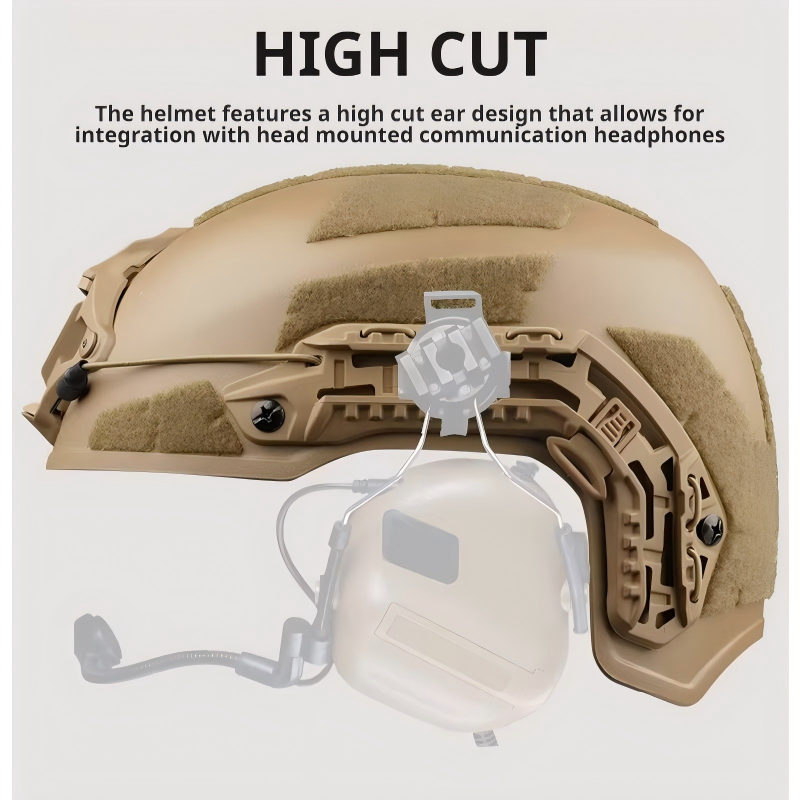 Caiman ABS Anti-Riot Tactical Helmet - High-Cut Version for Tactical Gear & Airsoft Games