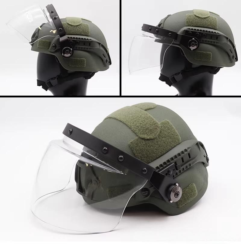 FAST MICH Tactical Helmet Clear Anti-Fog High-Strength Anti-Riot Face Shield