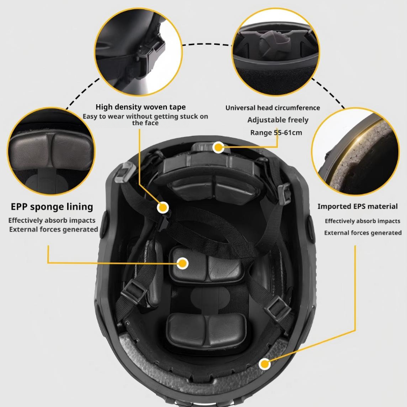 FAST Fiberglass Tactical Training Helmet | Anti-Riot Shock-Resistant CS Field Helmet