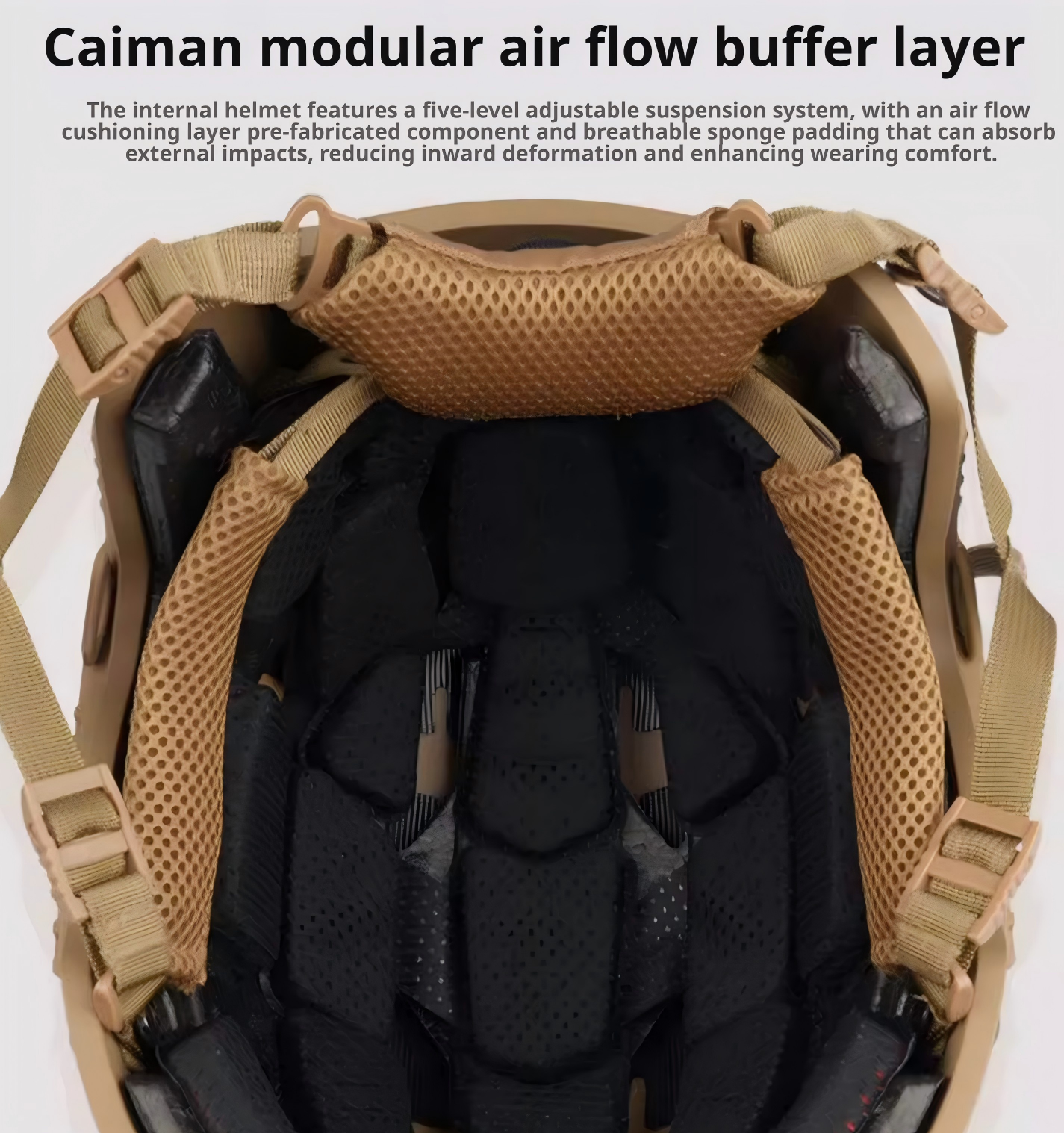 Caiman ABS Anti-Riot Tactical Helmet - High-Cut Version for Tactical Gear & Airsoft Games