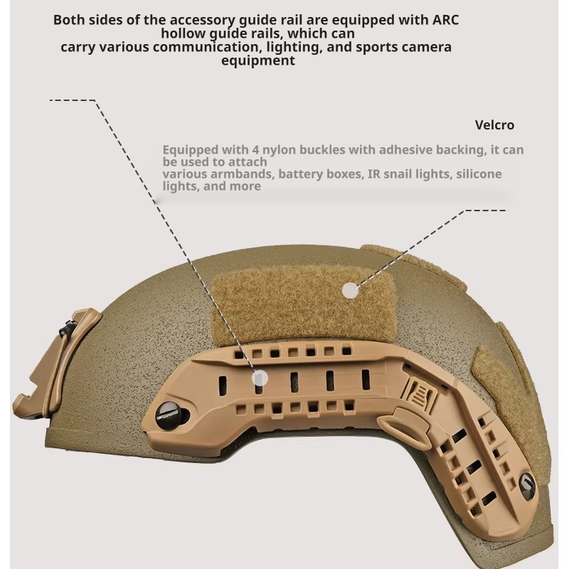 USMC ECH High-Cut Tactical Helmet | UHMW-PE Combat Protective Helmet