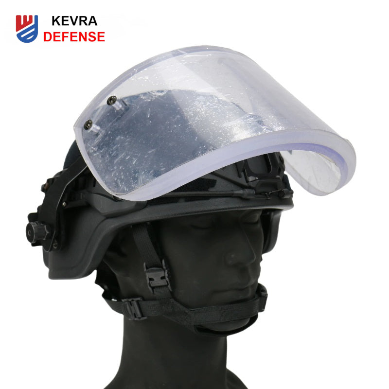 NIJ IIIA Ballistic Face Shield | PC+PMMA | MICH/FAST & PASGT Rail Mount