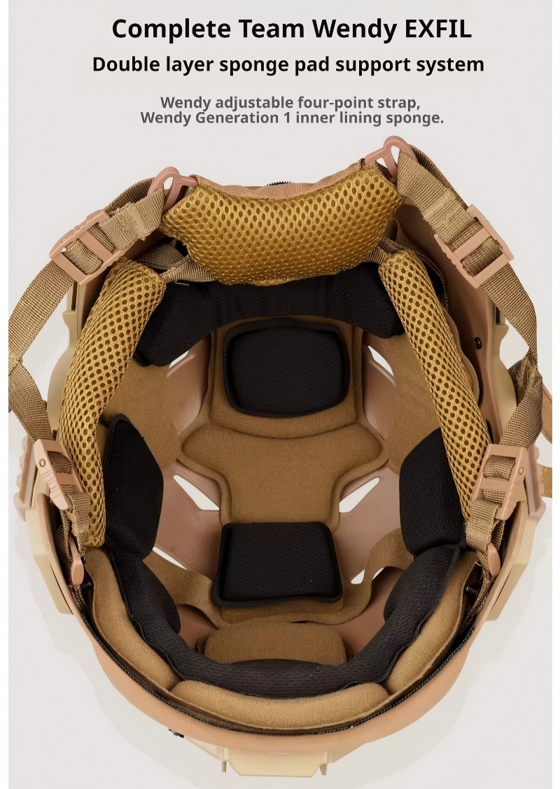 Wendy 2.0 ABS Lightweight Tactical Helmet - Ventilated Anti-Riot Helmet for Cycling