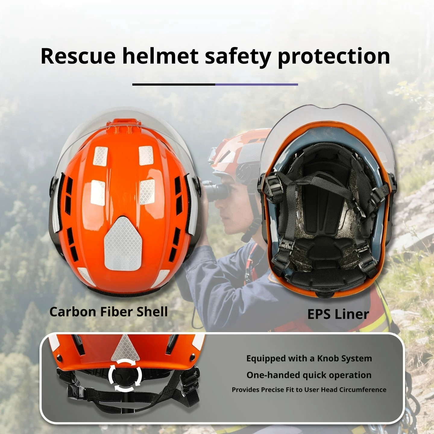 SAR Carbon Fiber Rescue Helmet | Lightweight Impact-Resistant Safety Helmet