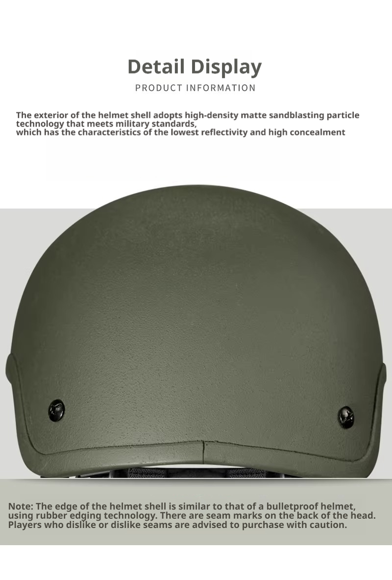 MICH2001 Tactical Helmet - ABS High-Cut Thickened Anti-Riot Training Helmet for Field & Airsoft CS