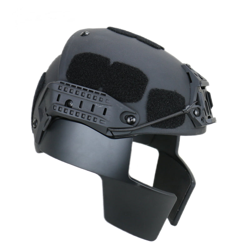 Air Frame NIJ IIIA Ballistic Helmet Set with Full Face Shield – Black