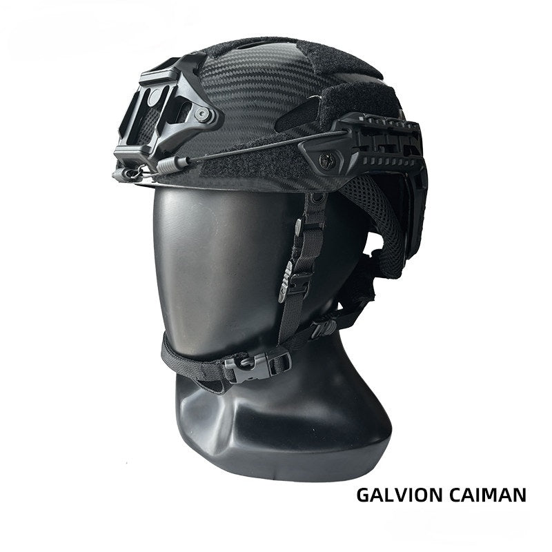 Caiman Carbon Fiber Tactical Helmet - Lightweight Breathable Anti-Impact Helmet for Training & Cycling