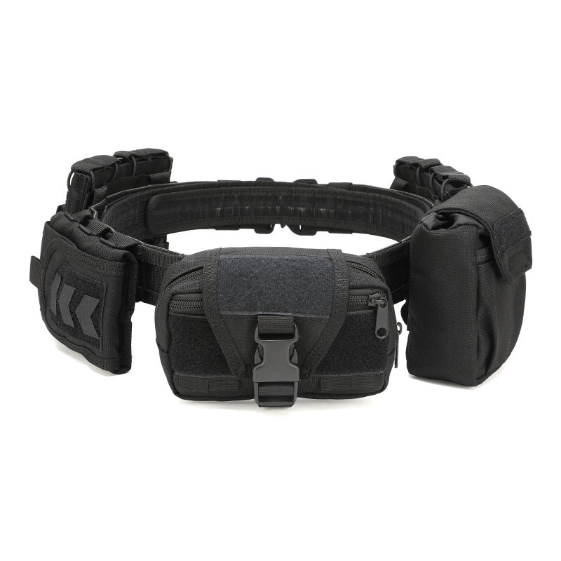 Tactical Duty Belt | MOLLE System | Quick-Release Buckle | 5 Modular Pouches