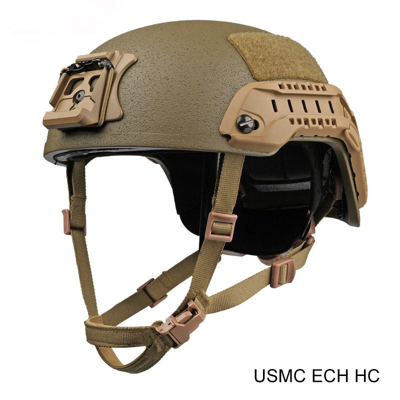 USMC ECH High-Cut Tactical Helmet – Ranger Green, UHMW-PE, NVG mount, ARC rails \| Kevra Defense
