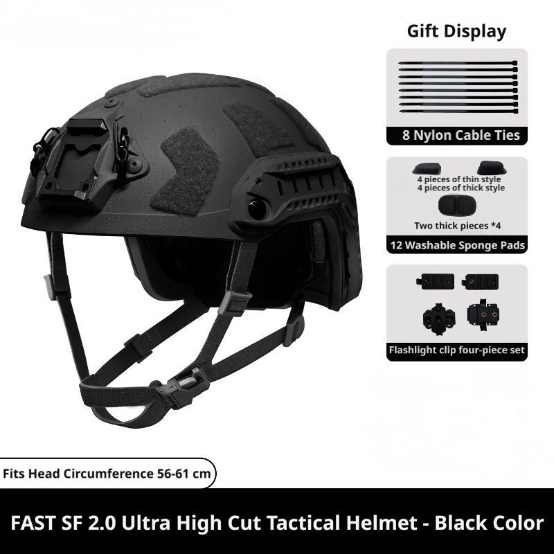 FAST SF High Cut Tactical Helmet ABS Shell with OPS Textured Finish