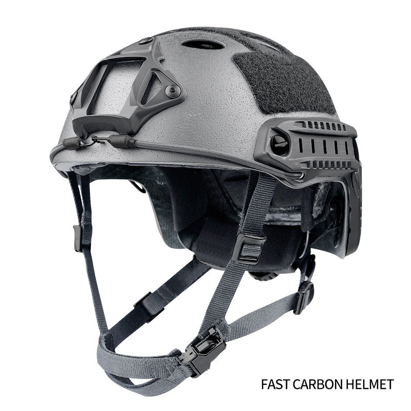 FAST tactical helmet - lightweight carbon fiber matte-grain painted suspension ski and cycling helmet